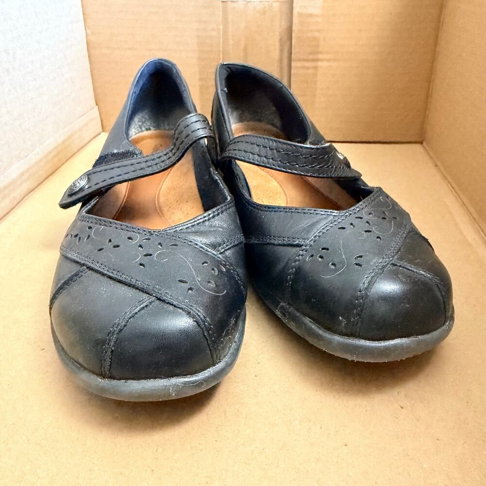 Cobb Hill Womens Rockport Petra Mary Jane Shoes Leather Black Size 9